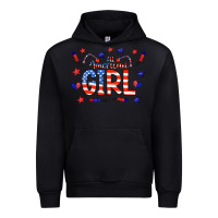 Black all american girl doodle letters Urban Hoodie - CowCowDesign