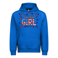 Cobalt all american girl doodle letters Urban Hoodie - CowCowDesign