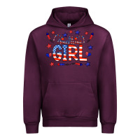 Mauve Wine all american girl doodle letters Urban Hoodie - CowCowDesign