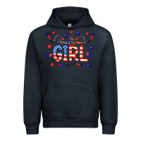 Navy all american girl doodle letters Urban Hoodie - CowCowDesign