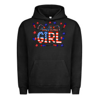 Pigment Black all american girl doodle letters Urban Hoodie - CowCowDesign