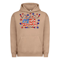 Pigment Burro all american girl doodle letters Urban Hoodie - CowCowDesign