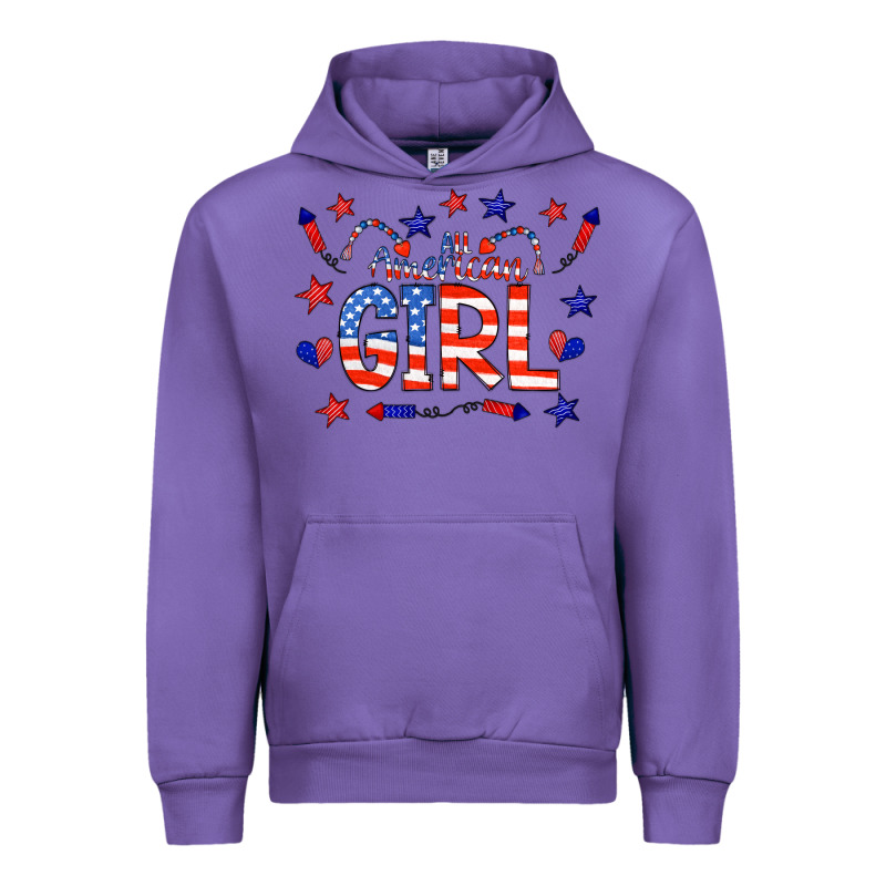 All American Girl Doodle Letters Urban Hoodie by CowCowDesign | Teevron