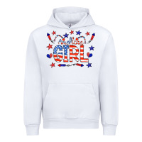 White all american girl doodle letters Urban Hoodie - CowCowDesign