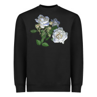 Black white dawn rose Heavyweight Sweatshirt - LillyAllenDesigns