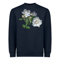 Navy white dawn rose Heavyweight Sweatshirt - LillyAllenDesigns