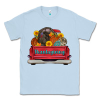 Dusty Blue thanksgiving truck turkey pumpkin Classic Tee - AdoDesignShop