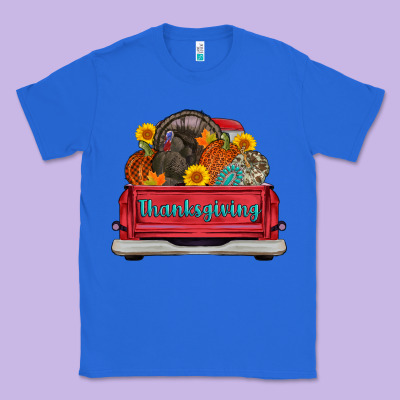 Thanksgiving Truck Turkey Pumpkin Classic Tee Designed By Adodesignshop