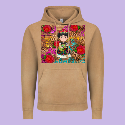 Mexican Girl Vintage Hoodie Designed By Ranaportraitstore