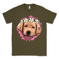 Army Green jack russel floral kopyası Classic Tee - Jasminsmagicworld