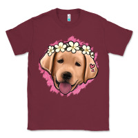 Burgundy jack russel floral kopyası Classic Tee - Jasminsmagicworld