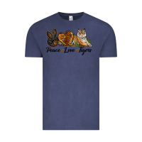Vintage Denim Peace Love Tigers Vintage Tee - LillyAllenDesigns