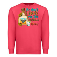 Cardinal he dont love me like tequila does Premium Sweatshirt - texasbilliewilder