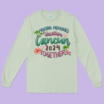 Making Memories Vacation Cancun 2024 Together Long Sleeve Tee Designed By Maliassmallbusiness
