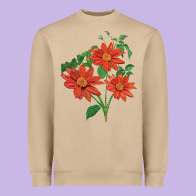 Tithonia Fiesta Del Sol Sunflower Heavyweight Sweatshirt Designed By Lillyallendesigns