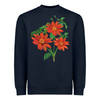 Navy tithonia fiesta del sol sunflower Heavyweight Sweatshirt - LillyAllenDesigns