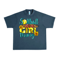 Midnight Navy softball it's a girl thing Urban Heavy Tee - LillyAllenDesigns