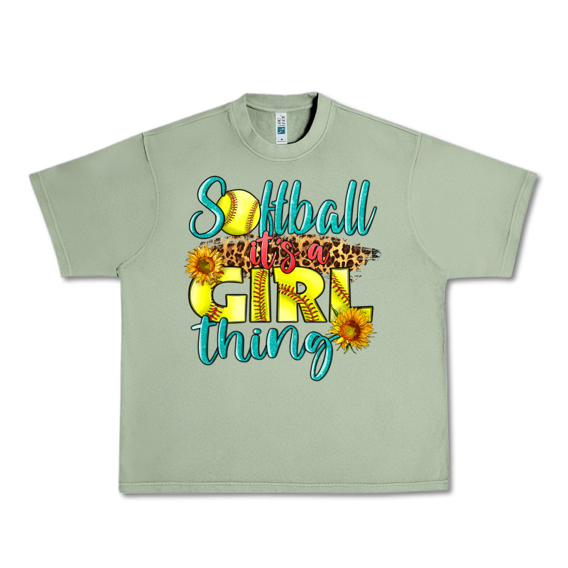 Softball It's A Girl Thing Urban Heavy Tee by LillyAllenDesigns | Teevron