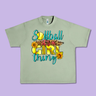 Softball It's A Girl Thing Urban Heavy Tee Designed By Lillyallendesigns