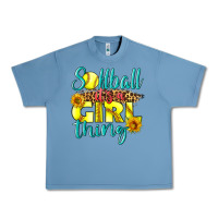 Pebble Blue softball it's a girl thing Urban Heavy Tee - LillyAllenDesigns