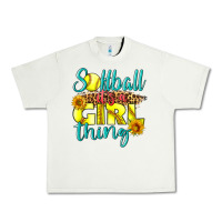 Pistachio softball it's a girl thing Urban Heavy Tee - LillyAllenDesigns
