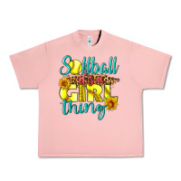Salmon softball it's a girl thing Urban Heavy Tee - LillyAllenDesigns