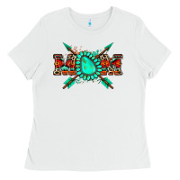 White aztec mom Ladies Tee - Zillion Design Studio