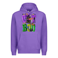 Purple My cat is my boo Halloween Premium Hoodie - NancyCooperArtShop