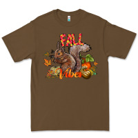 Cacao Fall Vibes Squirrel Premium Tee - CowhideDigitalArt