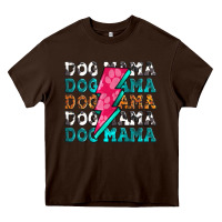 Chocolate Brown dog mama Heavy Core Tee - Zillion Design Studio