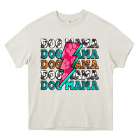 Cream dog mama Heavy Core Tee - Zillion Design Studio