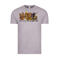 Vintage Zinc Peace Love Texas Longhorn Bull Vintage Tee - LillyAllenDesigns