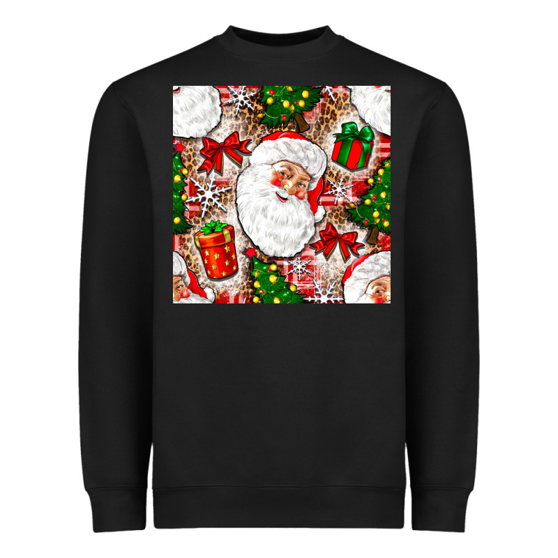 Christmas Santa Claus And Gift Box Heavyweight Sweatshirt by NancyCooperArtShop | Teevron