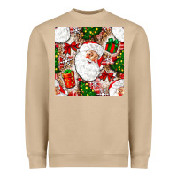 Mushroom Christmas Santa Claus and gift box Heavyweight Sweatshirt - NancyCooperArtShop