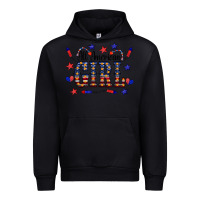Black All American Girl Urban Hoodie - CowCowDesign