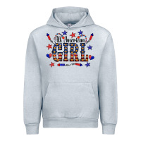 Heather Grey All American Girl Urban Hoodie - CowCowDesign