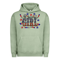 Pigment Oil Green All American Girl Urban Hoodie - CowCowDesign
