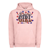 Pigment Salmon All American Girl Urban Hoodie - CowCowDesign