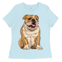 Baby Blue english bulldog Ladies Tee - RanaPortraitStore