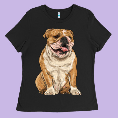 English Bulldog Ladies Tee Designed By Ranaportraitstore