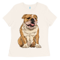 Bone english bulldog Ladies Tee - RanaPortraitStore