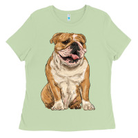 Matcha english bulldog Ladies Tee - RanaPortraitStore