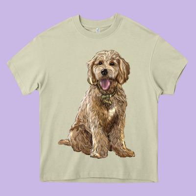 Goldendoodle Heavy Core Tee Designed By Barkaloodesign