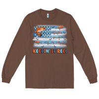 Chestnut fishing lure flag keepin' it reel Long Sleeve Tee - MaliasSmallBusiness