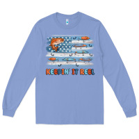 Colony Blue fishing lure flag keepin' it reel Long Sleeve Tee - MaliasSmallBusiness