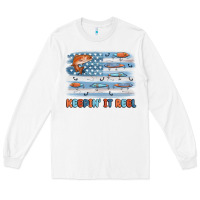 White fishing lure flag keepin' it reel Long Sleeve Tee - MaliasSmallBusiness