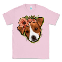 Bubblegum Pink jack russel floral Classic Tee - Jasminsmagicworld