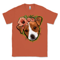 Copper jack russel floral Classic Tee - Jasminsmagicworld