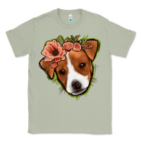 Matcha jack russel floral Classic Tee - Jasminsmagicworld