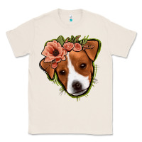 Natural jack russel floral Classic Tee - Jasminsmagicworld